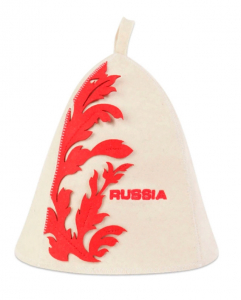 Колпак банный RUSSIA белый Б4551