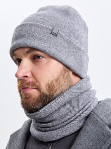Шапка двойная с кашемиром ESM 25361