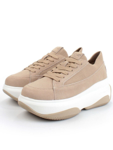 05-A9000-3 DK. BEIGE Кроссовки женские (натуральная замша)