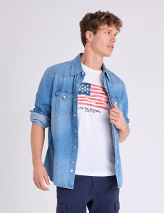 USA FLAG GRAPHIC PRINT T-SHIRT