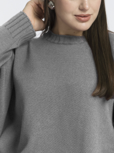 Вязаный джемпер из шерсти мериноса и хлопка