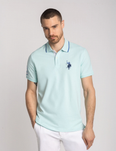 SLIM FIT BIG LOGO MULTI-TONAL POLO SHIRT