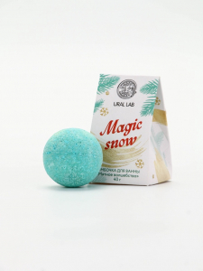 Бомбочка для ванны Magic snow, 40 гр, аромат мятное волшебство, Ural Lab