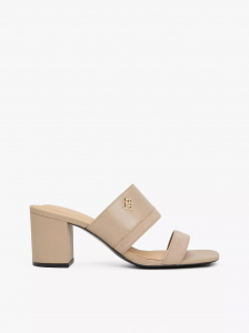 Block-Heel Leather Sandal