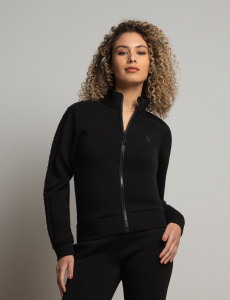 WHITE LABEL MOCK NECK FULL ZIP SCUBA TRACK JACKET