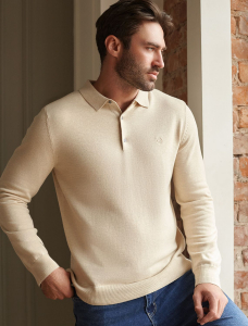 Джемпер-поло из хлопка с нейлоном