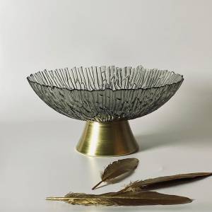 200-118 Фруктовница 28см на ножке в под.уп. (х6)Стекло