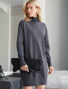 Платье тонкой вязки из хлопка с нейлоном