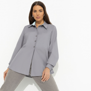 Рубашка свободная с контрастными вставками, Говорите обо мне (мятный)