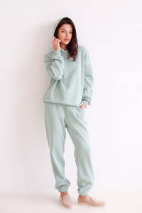 15803 Костюм спортивный мятный (футер с начесом)