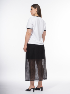 Юбка из мягкой кружевной сетки с флоральным узором