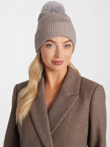 rhinestone logo beanie