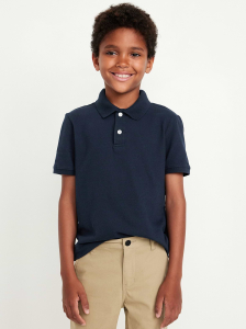 School Uniform Pique Polo Shirt for Boys