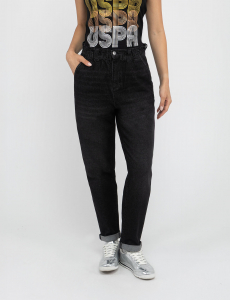 HIGH RISE PAPERBAG CROPPED JEANS