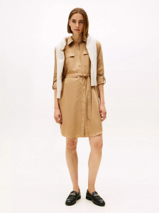 Long-Sleeve Belted Utility Shirtdress