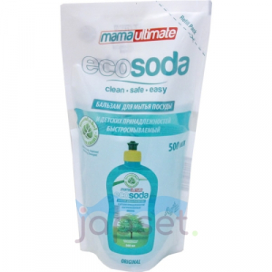 Eco Soda Бальзам для мытья посуды и детских принадлежностей, быстросмываемый, мягкая упаковка, 500 мл