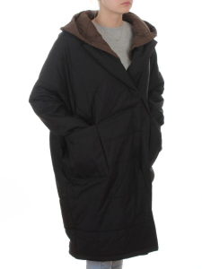 8030 BLACK Куртка демисезонная женская (100 гр. холлофайбер)