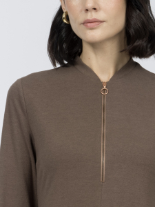 Трикотажное платье с застежкой-молнией