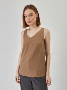 Топ из блузочной ткани 1331 OD-817-1 коричневый