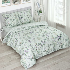 Постельное белье Муза с простынью на резинке (поплин DE LUXE)