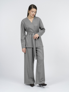 Прямые брюки из мягкой шерстяной ткани