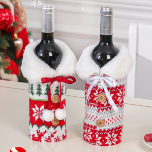 Чехол вязаный для бутылки 