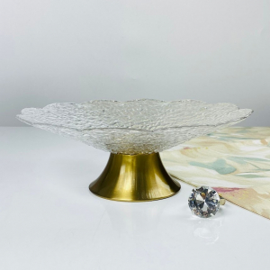 588-713 Фруктовница 26х10см на ножке в под.уп.(х6)Стекло