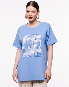 Футболка оверсайз с шёлковой вставкой FKD001