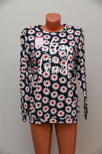 Кофта с длинным рукавом, принт (605-5)