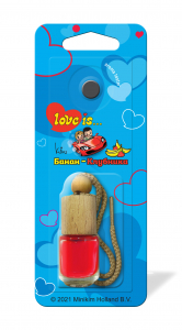Ароматизатор воздуха LOVE IS... БАНАН-КЛУБНИКА_флакон с дер. крышкой