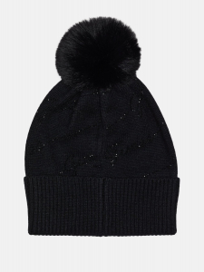 rhinestone logo beanie