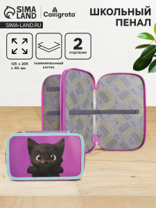 Пенал 2 секции, 125 х 205 х 40 мм, Calligrata 30П26/2 