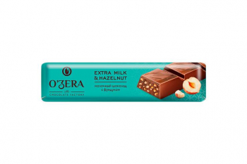 «O'Zera», шоколад молочный Extra milk & Hazelnut, 45 г (упаковка 30 шт)