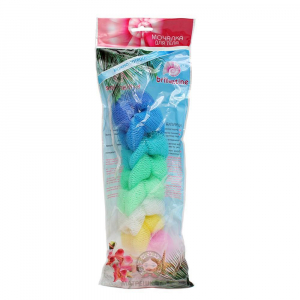 Мочалка с ручками СПОНЖ 201-049 /цветная размер 27*5*5см ТРЕЙДИКО