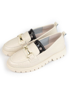 03-PDD164-2 BEIGE Полуботинки женские (натуральная кожа)