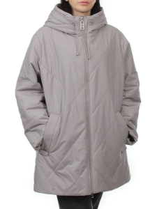 25051 GRAY BEIGE Куртка демисезонная женская (100 гр. холлофайбер)