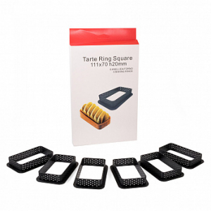 Набор форм для выпечки, прямоугольник перфорированный термопластик 100*55*20 мм, 6 шт