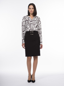 Юбка из костюмной вискозы с акцентом на талии