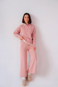 15274 Костюм вязаный пудровый