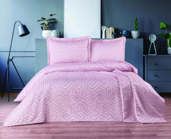Покрывало ECOSSE LINEA 3 предм. (240*250) светло-розовый PUDRA