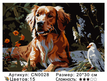 CN0028 Картины по номерам 20*30 цвет.холст Под заказ