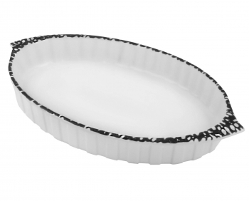 142-102 Овальное блюдо для запекания 38см в под.уп.(х8)Фарфор