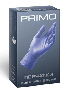 Перчатки нитриловые Primo ZHP Ice Blue Nitrile, размер M, 100 шт. (50 пар)