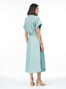 Юбка длины миди с декоративной застежкой