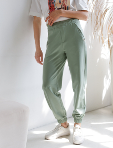 Брюки из тонкого премиального футера с эластаном