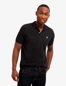 SOLID PIQUE SMALL LOGO POLO SHIRT