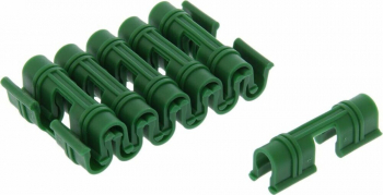 Зажим «Клевер-С» для крепления пленки к дугам зеленый D=12 мм, (20 шт/уп)