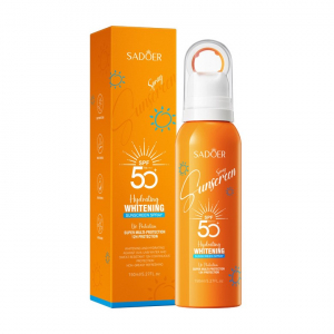 Солнцезащитный спрей для лица и тела с круглым распылителем SPF50 SADOER, 150 мл.