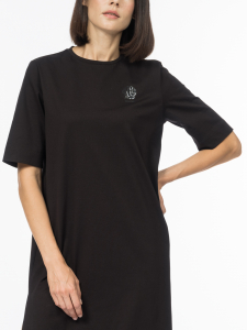 Платье-футболка из 100% хлопка с декором