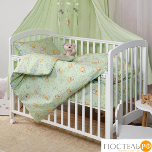 DOME МЕДВЕЖКА зелен. КПБ 112х147-1/60х120+15-1/40х60-2, 4 пр., хл./бязь